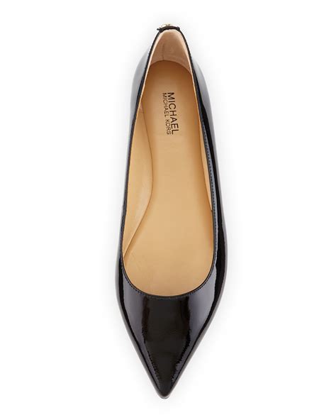 michael kors black patent leather flats